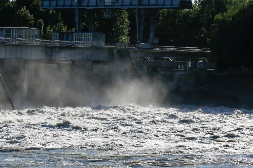 Watercourse at an existing hydropower plant