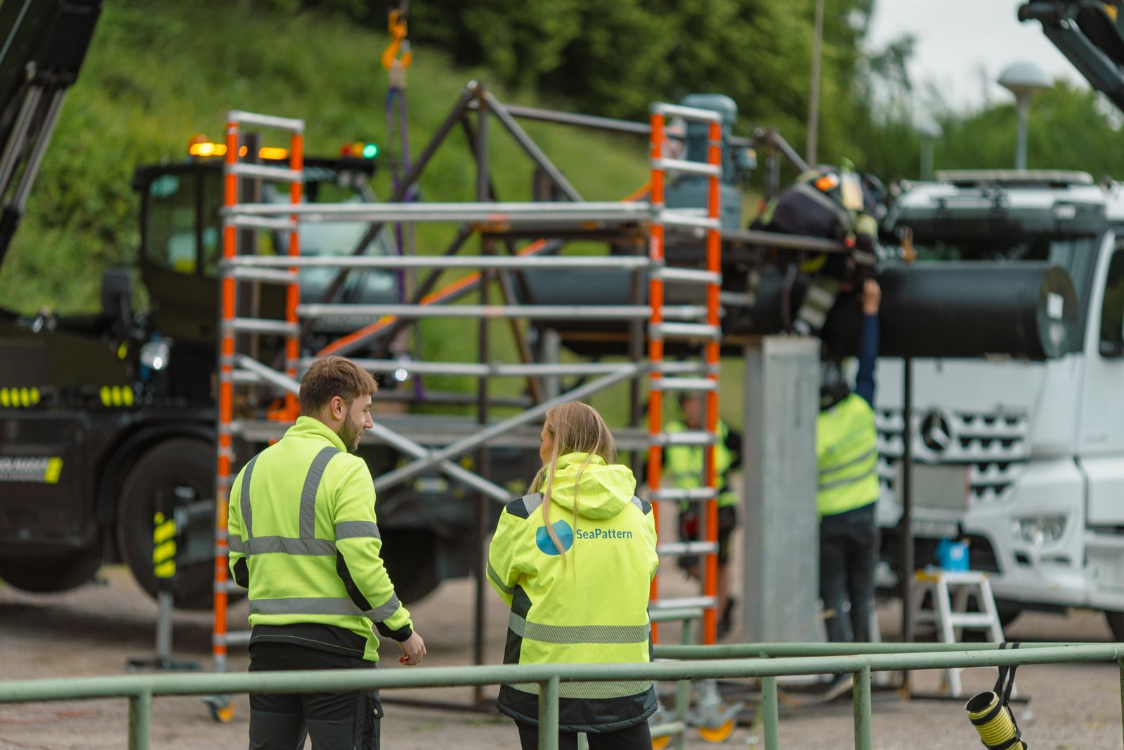 SeaPattern-teamet på plats vid installationen