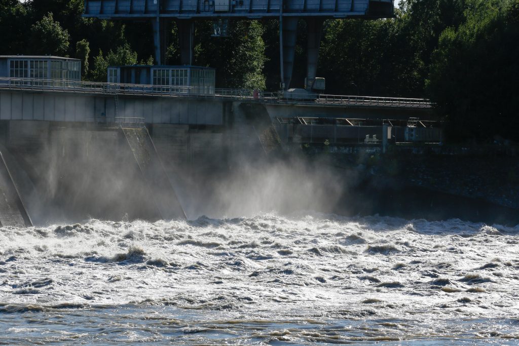 Watercourse at an existing hydropower plant